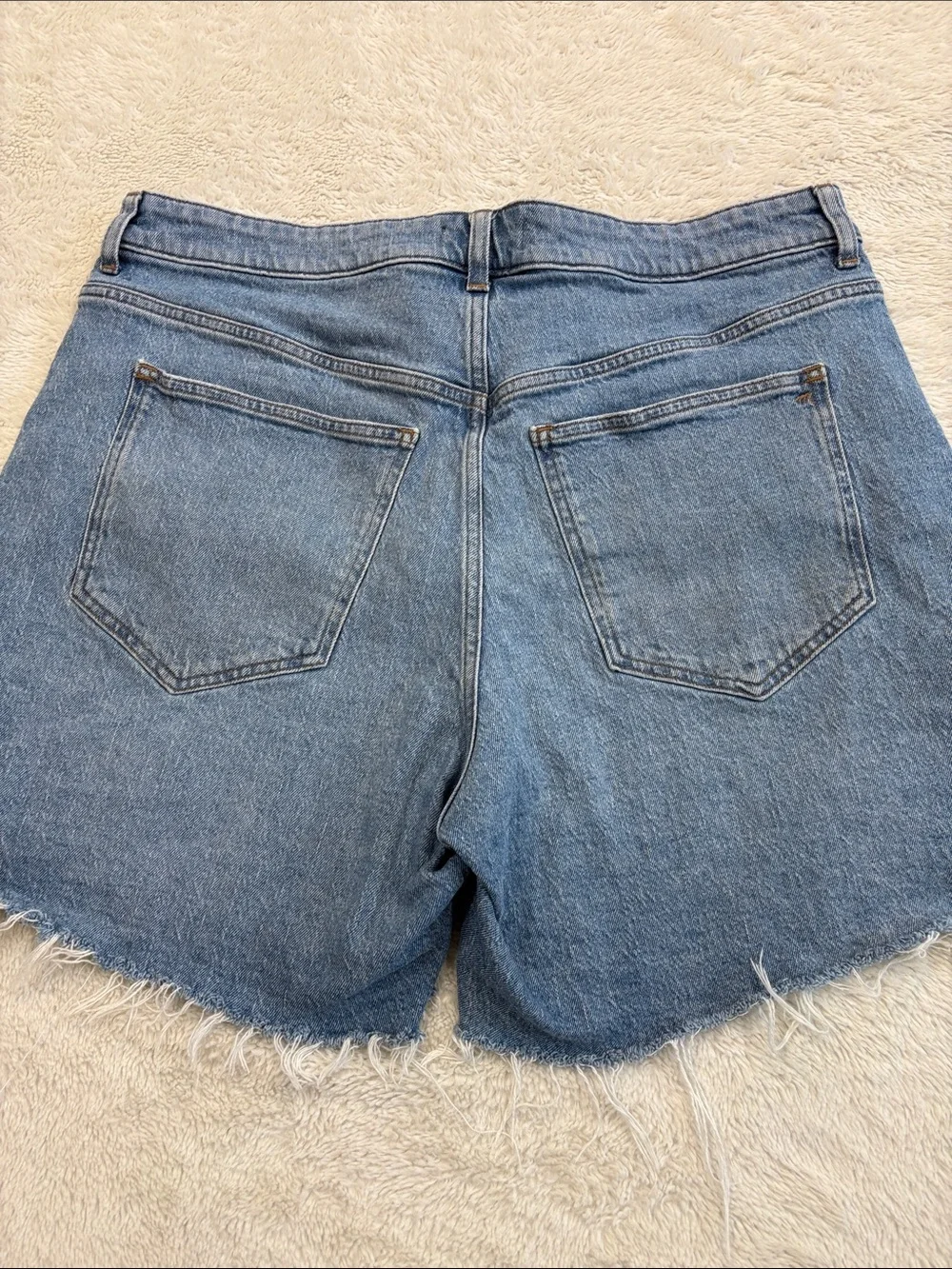 Madewell Light Blue Distressed Denim Cutoff Shorts